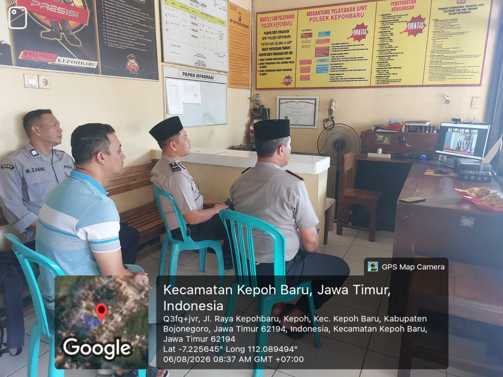 Anggota Polsek Kepohbaru Ikuti Giat Binrohtal Polres Bojonegoro Secara Virtual
