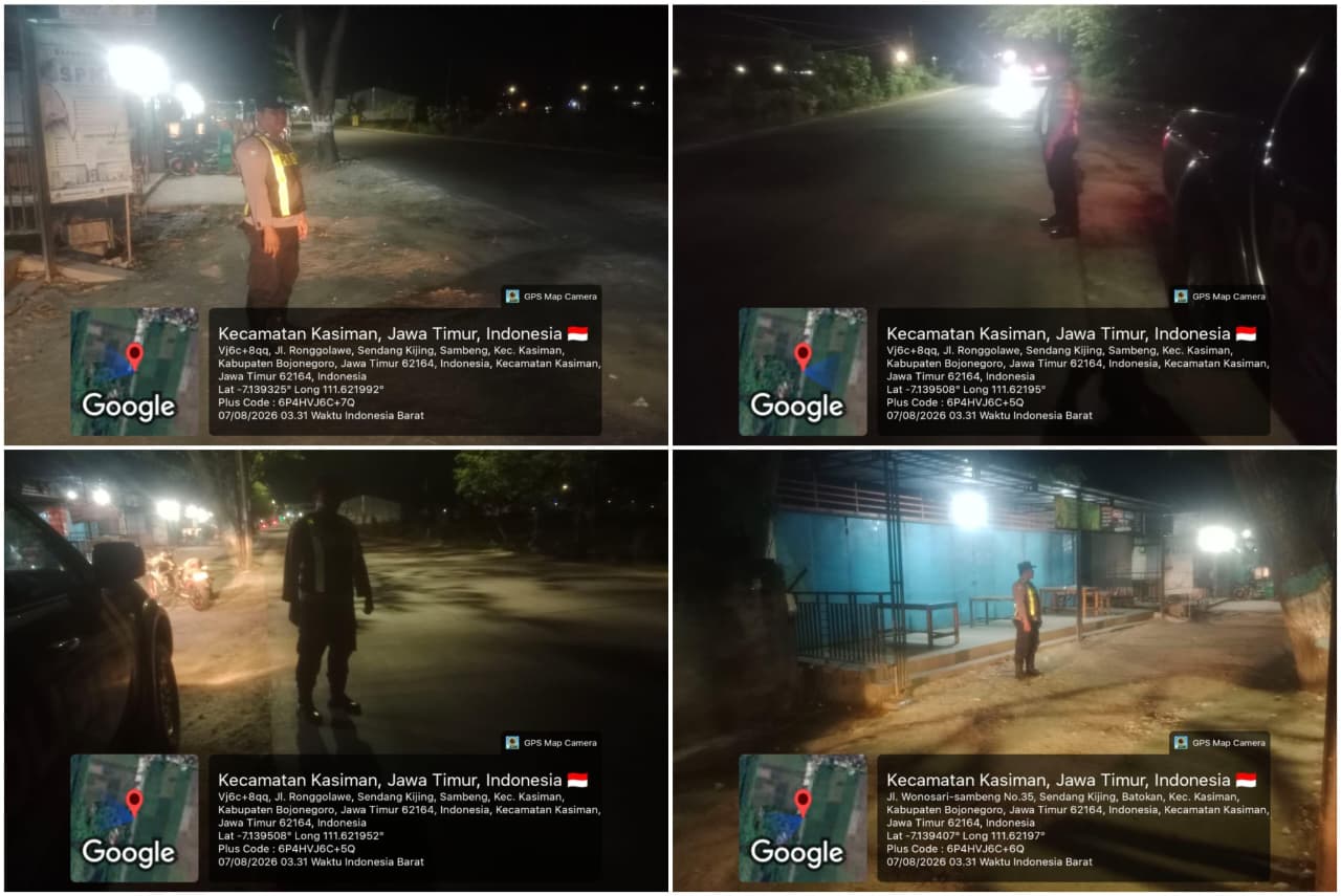 Anggota Polsek Kasiman Melaksanakan Patroli Sapa Fajar
