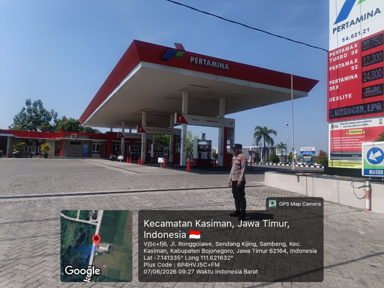 Pastikan Stok BBM Aman, Polsek Kasiman Patroli SPBU
