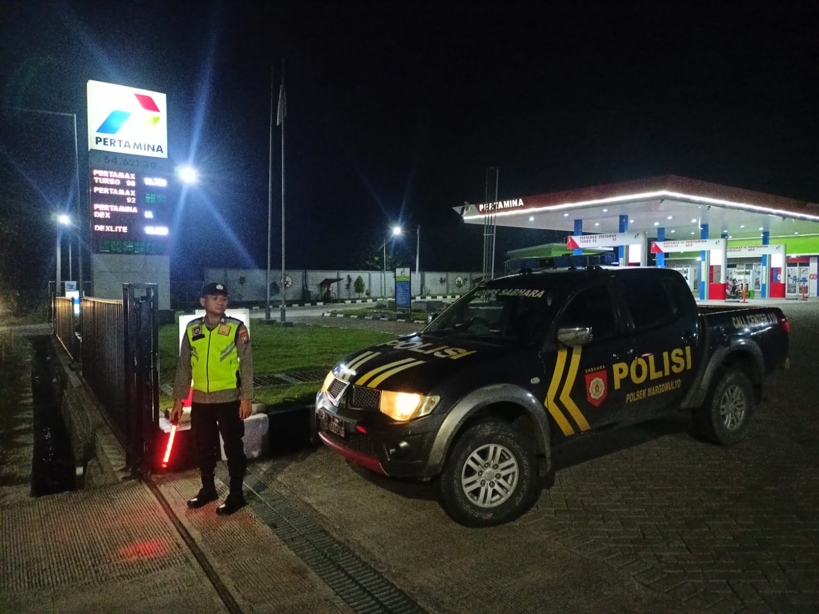 Polsek Margomulyo Melaksanakan Giat Sapa Malam Guna Antisipasi Kriminalitas