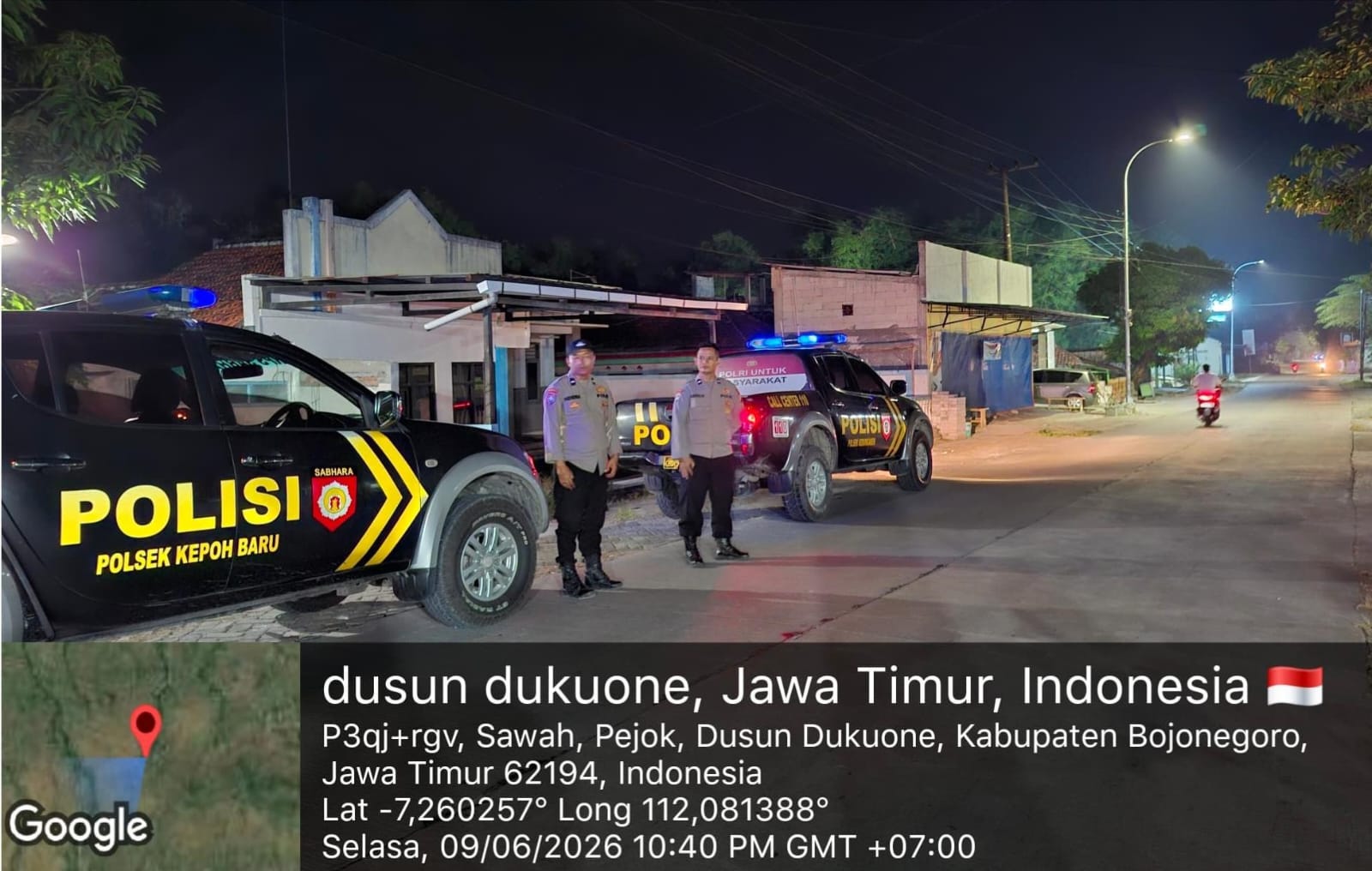 Antisipasi Perkelahian Antar Perguruan Silat dan Gangguan Kamtibmas Polsek Kedungadem laksanakan Patroli BirukanBojonegoro