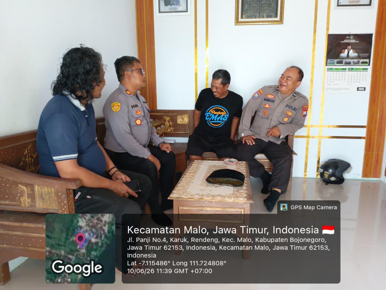 Kapolsek Malo laksanakan sambang dengan Masyarakat berikan himbauan kamtibmas