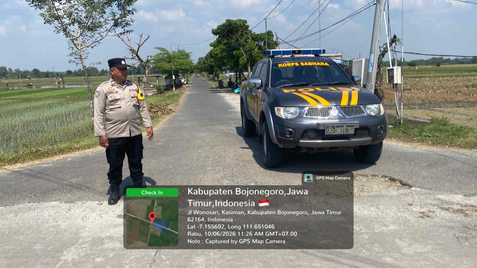 Polsek Kasiman Melaksanakan Patroli Siang