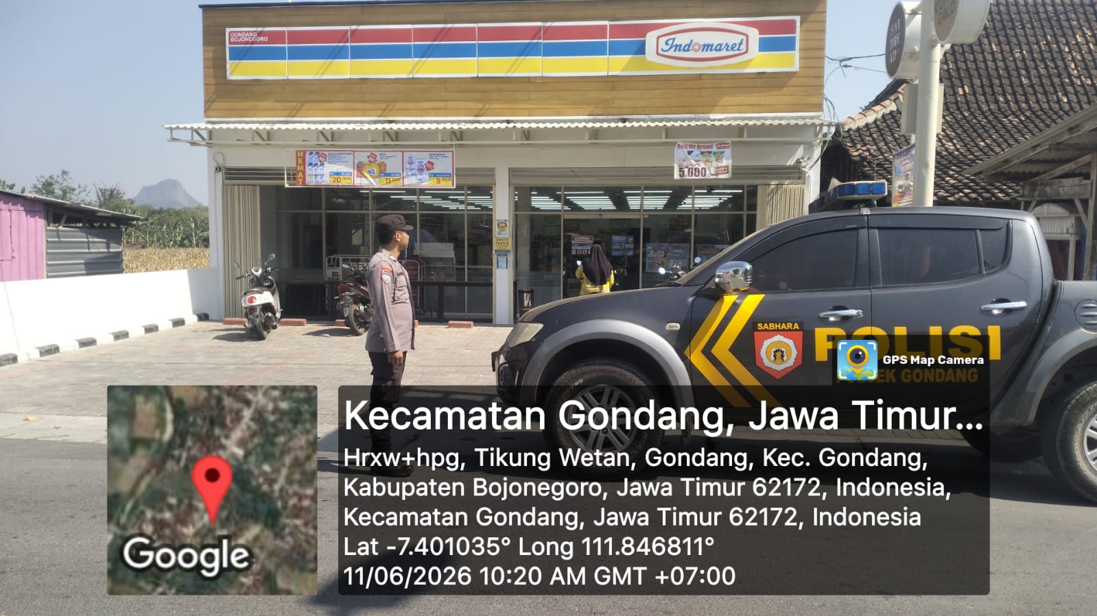 Antisipasi Gangguan Kamtibmas, Anggota Polsek Gondang Melaksanakan Patroli sapa siang Di Wilayah Kecamatan Gondang