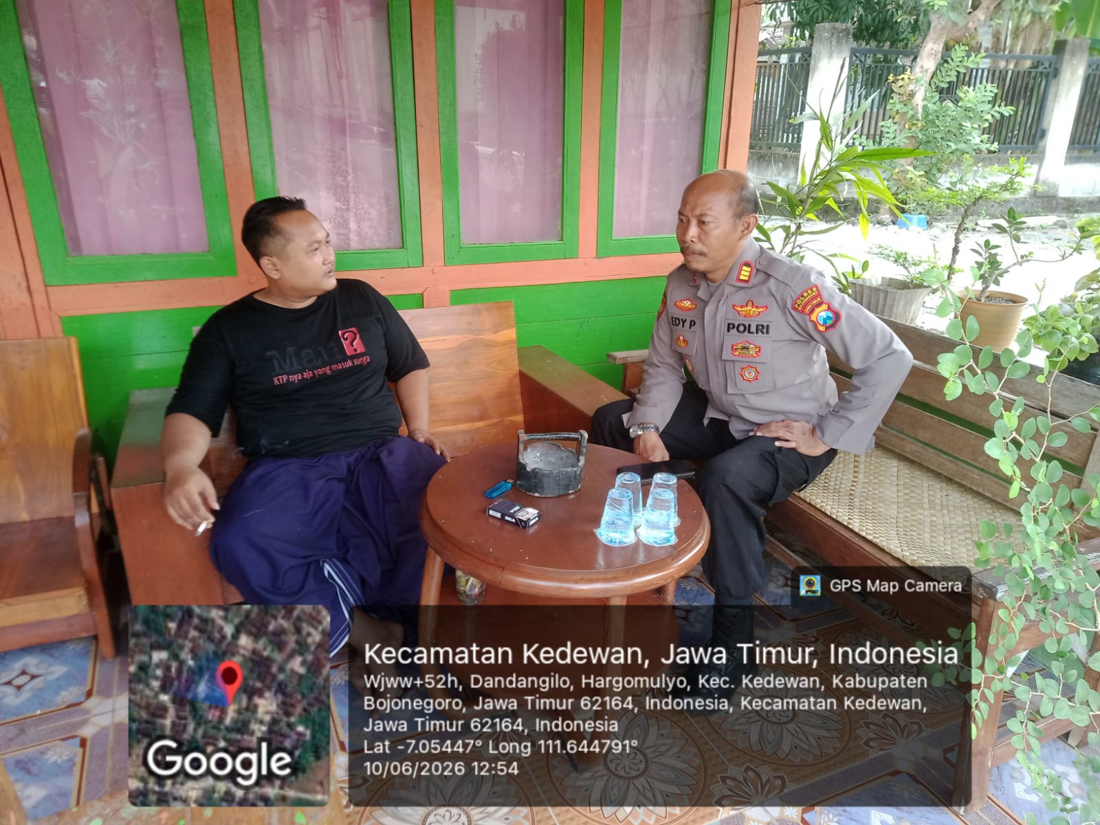 Kapolsek Kedewan Harkamtibmas dengan Sambang Perguruan Antar Desa