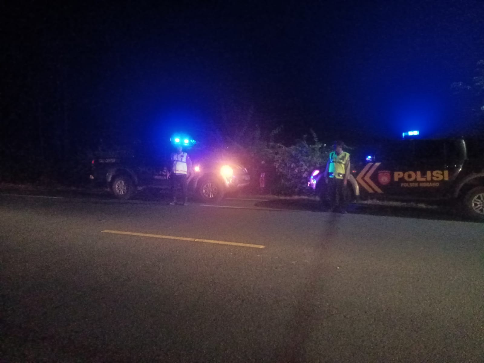 Polsek Margomulyo Melaksanakan Patroli bersinggungan dengan Polsek Ngraho.