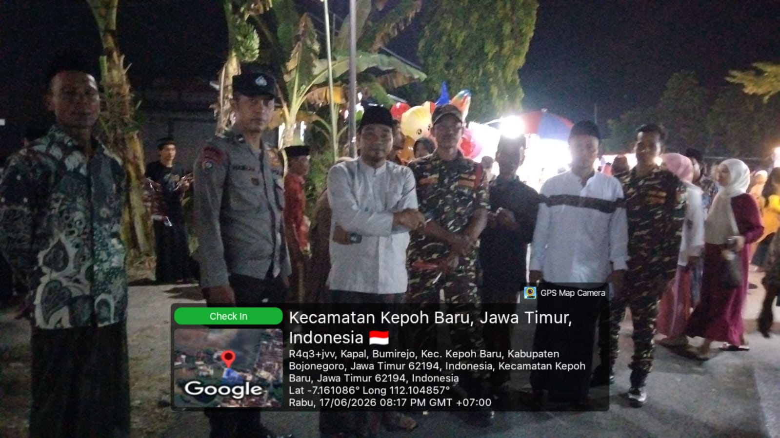 Polsek Kepohbaru Amankan Pengajian Umum di Desa Bumirejo