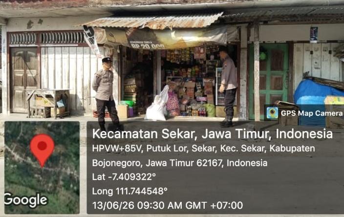 Polsek Sekar Lakukan Patroli Pastikan Harga Sembako Stabil