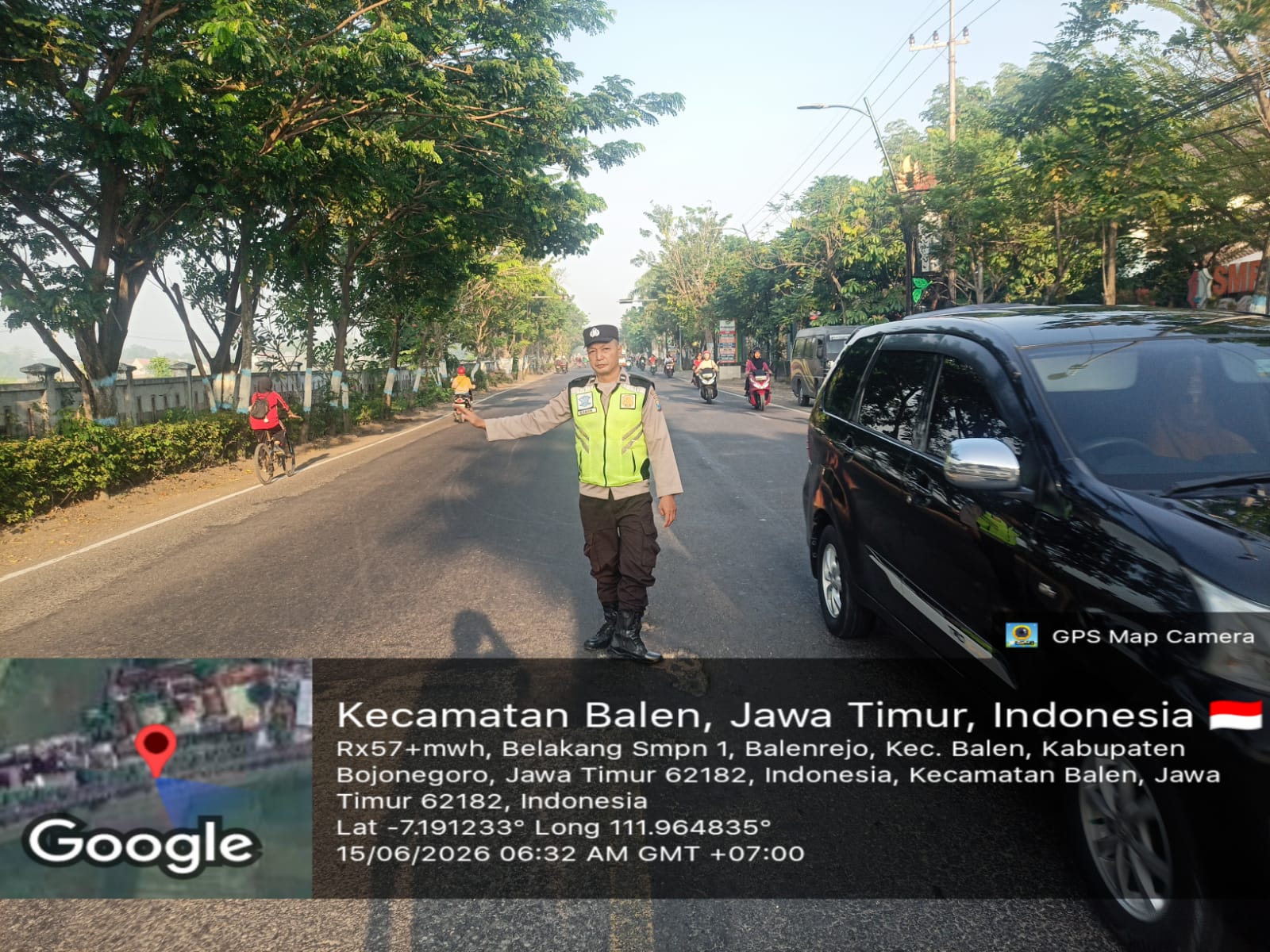 Polsek Balen laksanakan giat sapa pagi di penggal jalan
