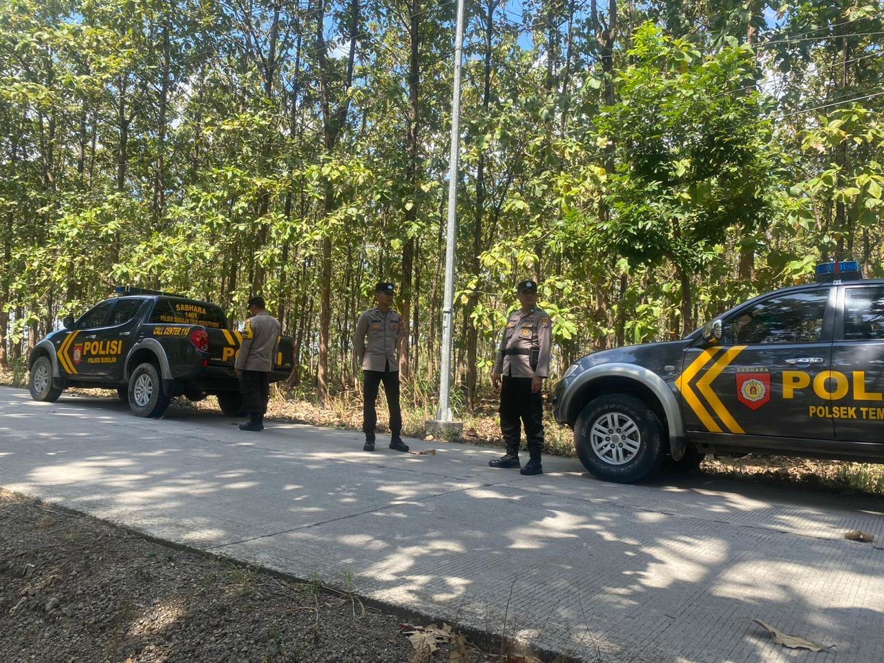 Cegah Guantibmas, Polsek Temayang Patroli Bersinggungan Dengan Polsek Bubulan