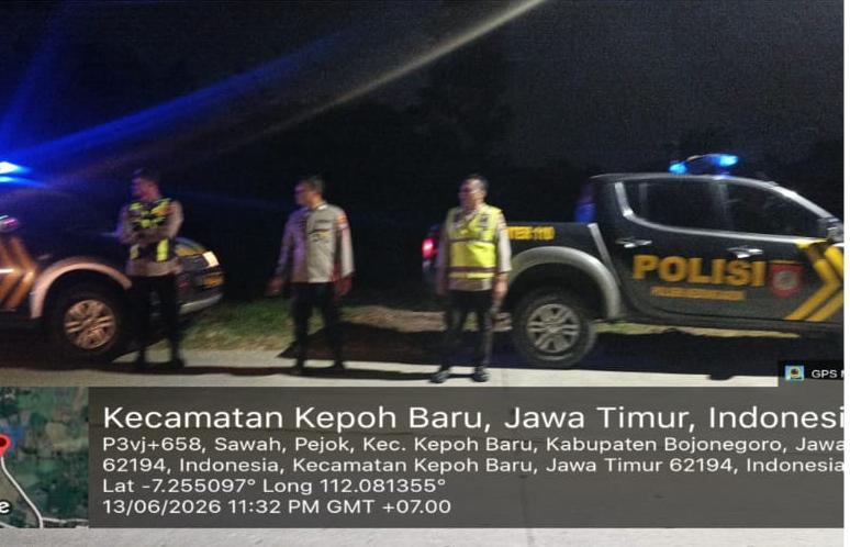 Antisipasi Perkelahian Antar Perguruan Silat dan Gangguan Kamtibmas Polsek Kedungadem laksanakan Patroli BirukanBojonegoro