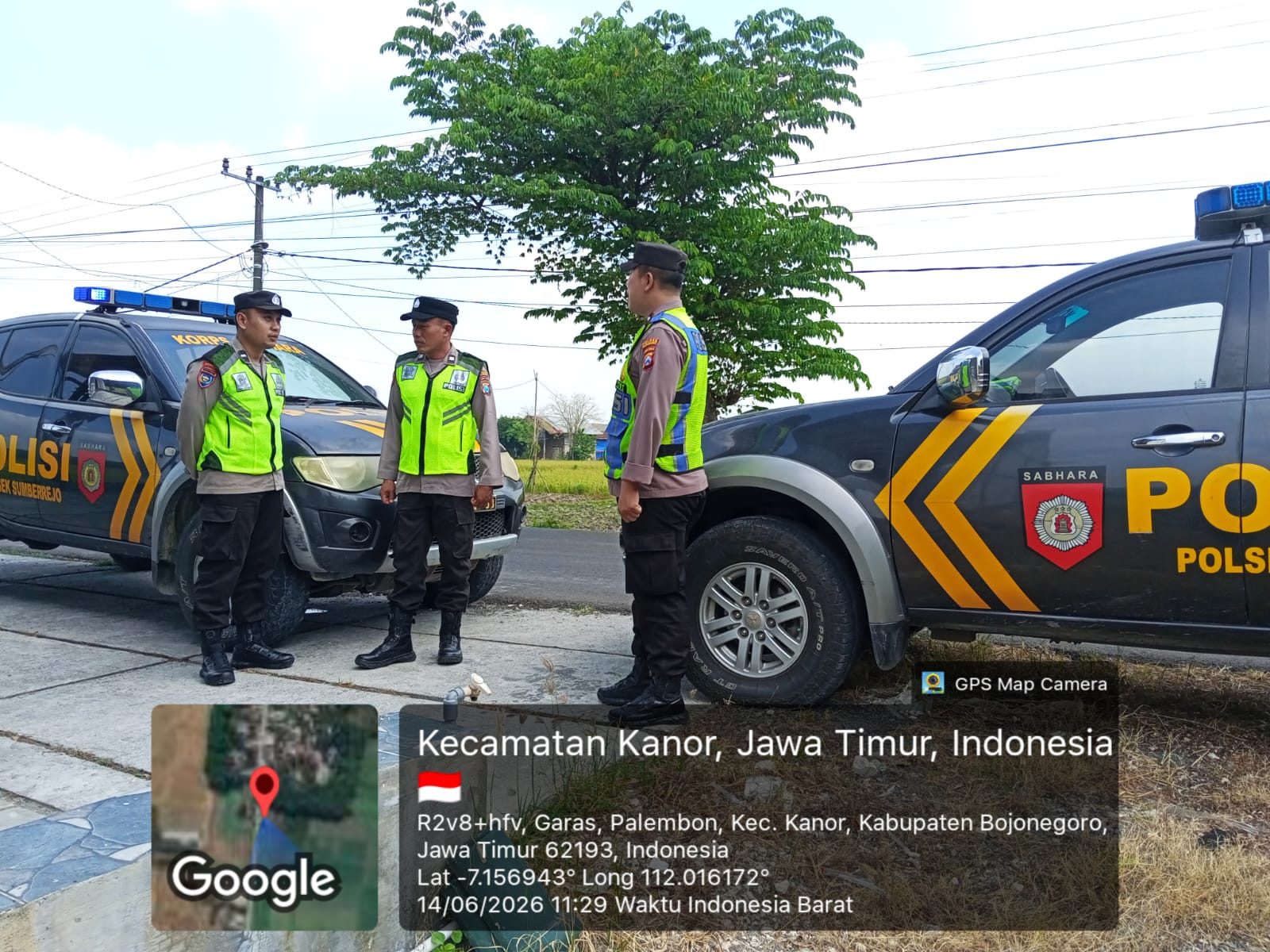 Polsek Kanor Tingkatkan Patroli Bersinggungan di Perbatasan, antisipasi gangguan Kamtibmas