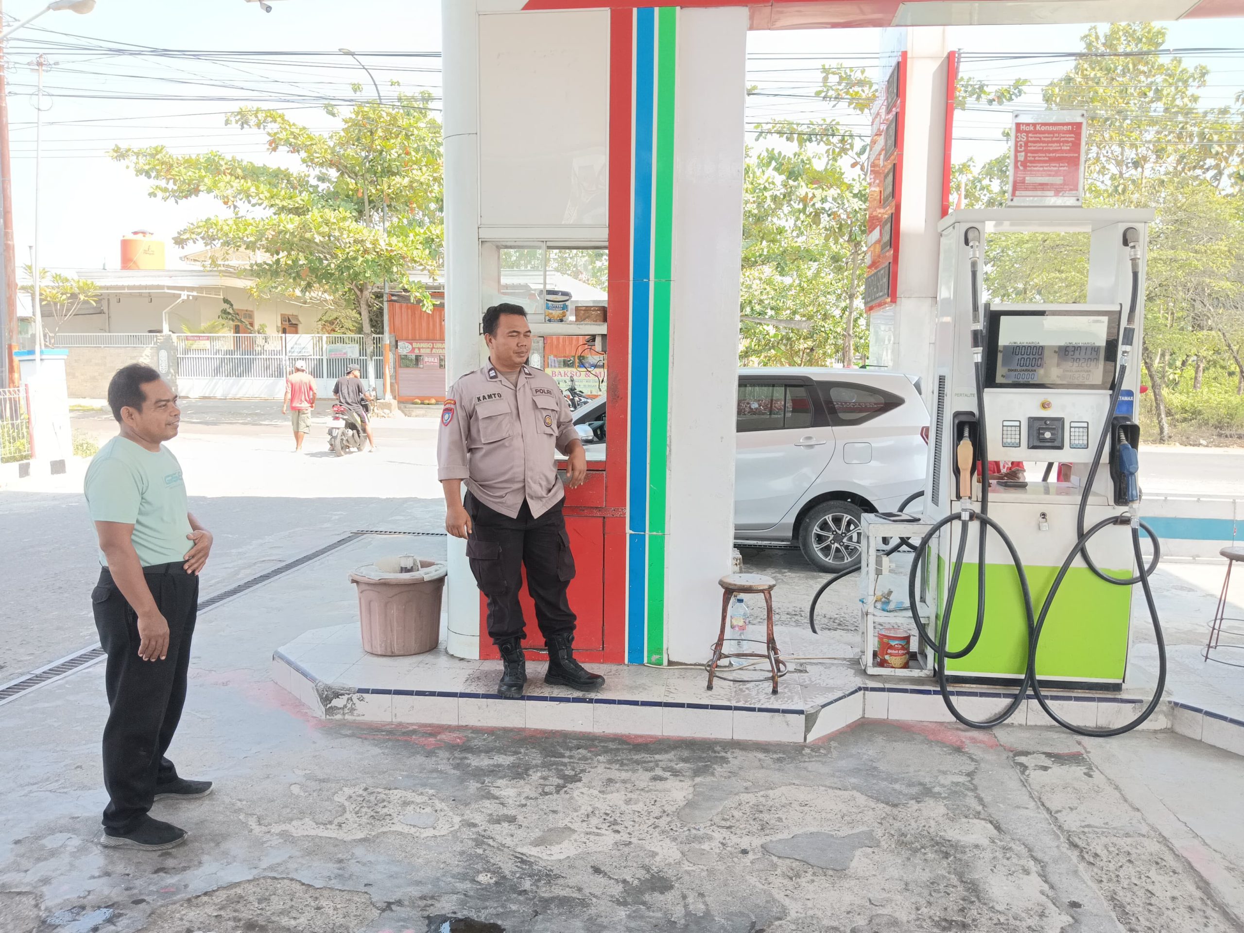 Polsek Dander Gelar Patroli Dialogis di SPBU Dander, Cegah Kejahatan BBM & Kamtibmas