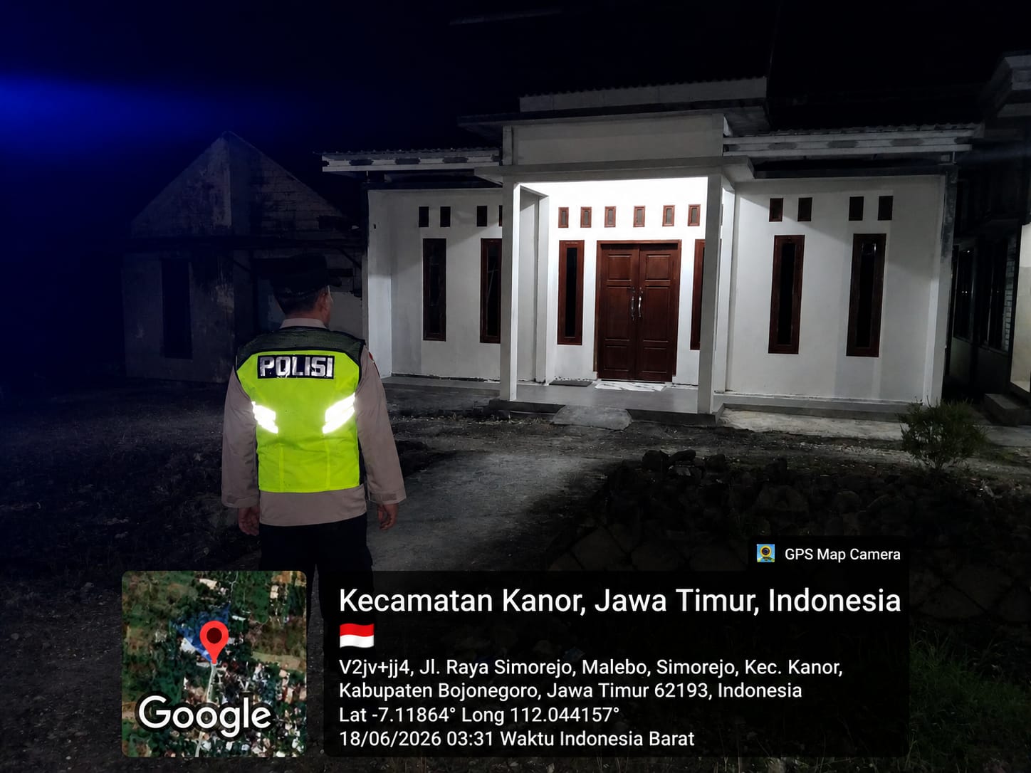 Polsek Kanor Tingkatkan Patroli Fajar, Di Pemukiman Warga Masyarakat