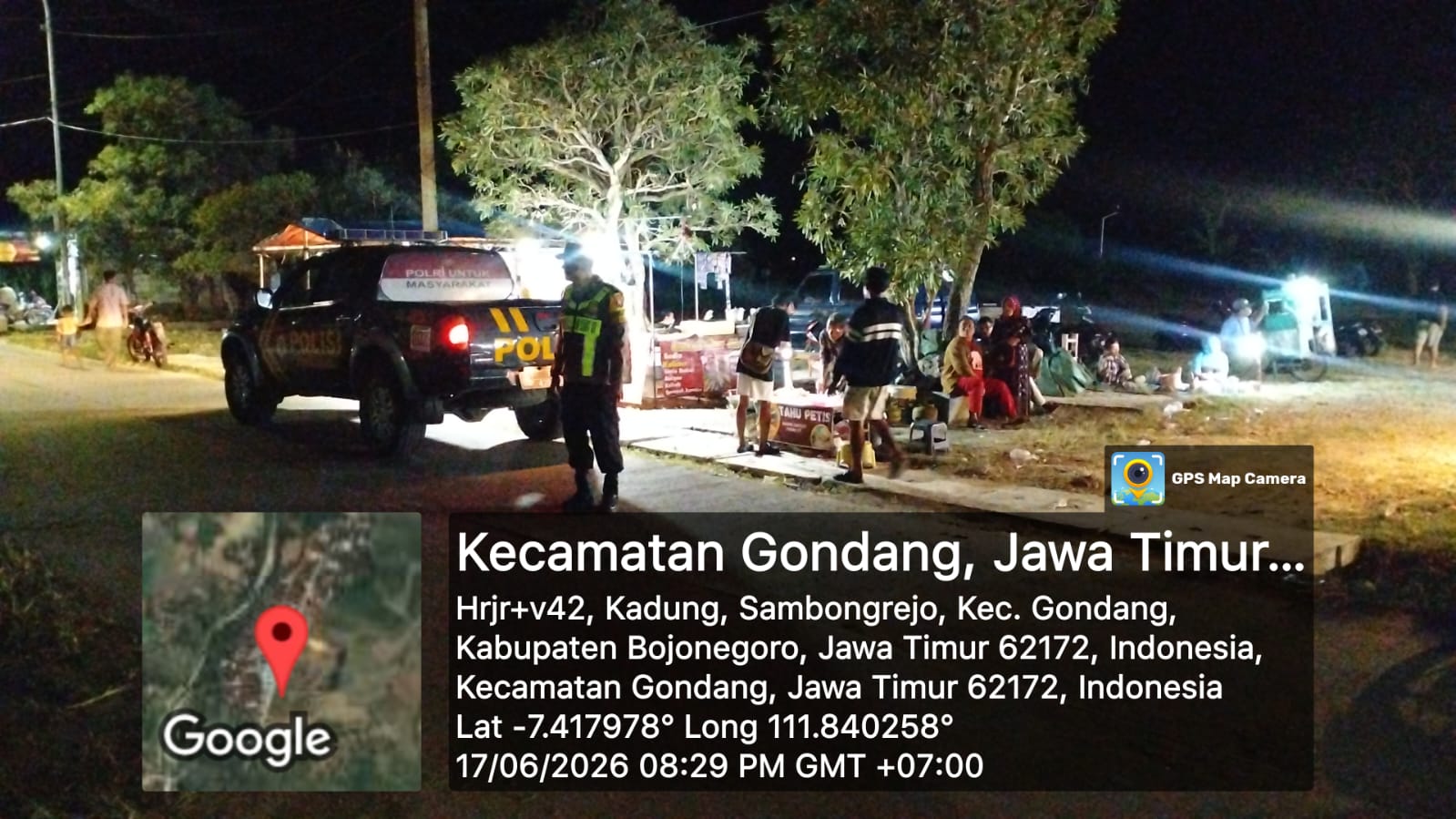 Antisipasi Gangguan Kamtibmas, Anggota Polsek Gondang Melaksanakan Patroli sapa malam Di Wilayah Kecamatan Gondang