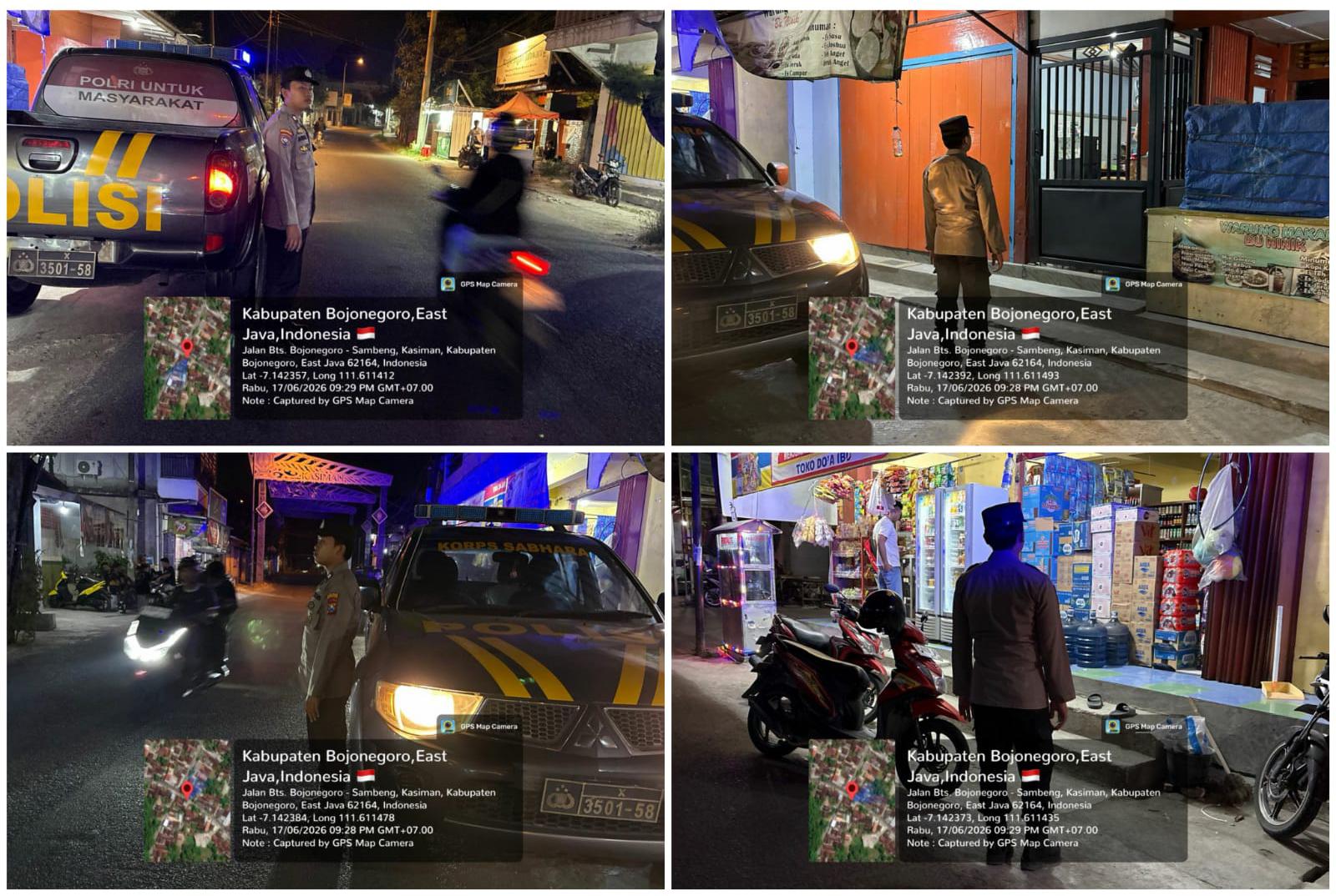 Antisipasi Perkelahian Antar Perguruan Silat dan Gangguan Kamtibmas, Polsek Kasiman Laksanakan Patroli Birukan Bojonegoro