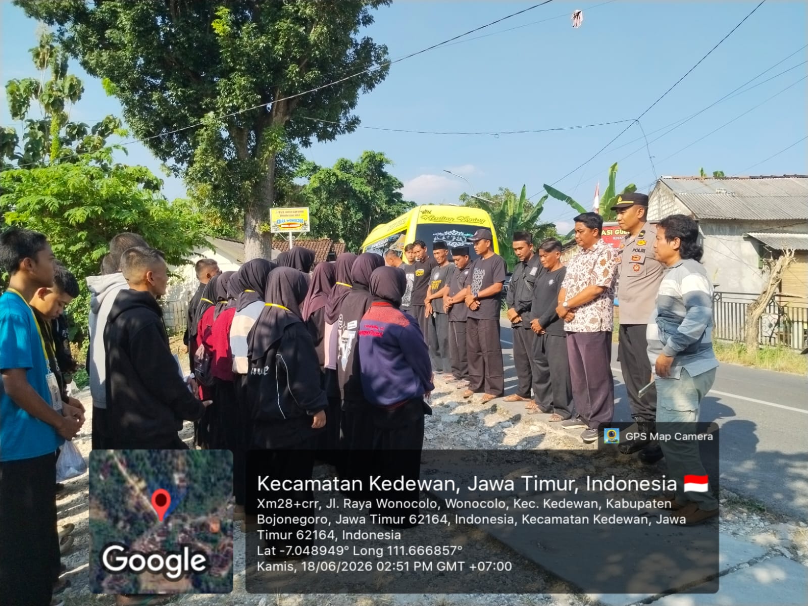 Polsek Kedewan Kawal Ketat Pemberangkatan 38 Calon Warga Baru PSHT Menuju Puslat PSHT Cabang Bojonegoro
