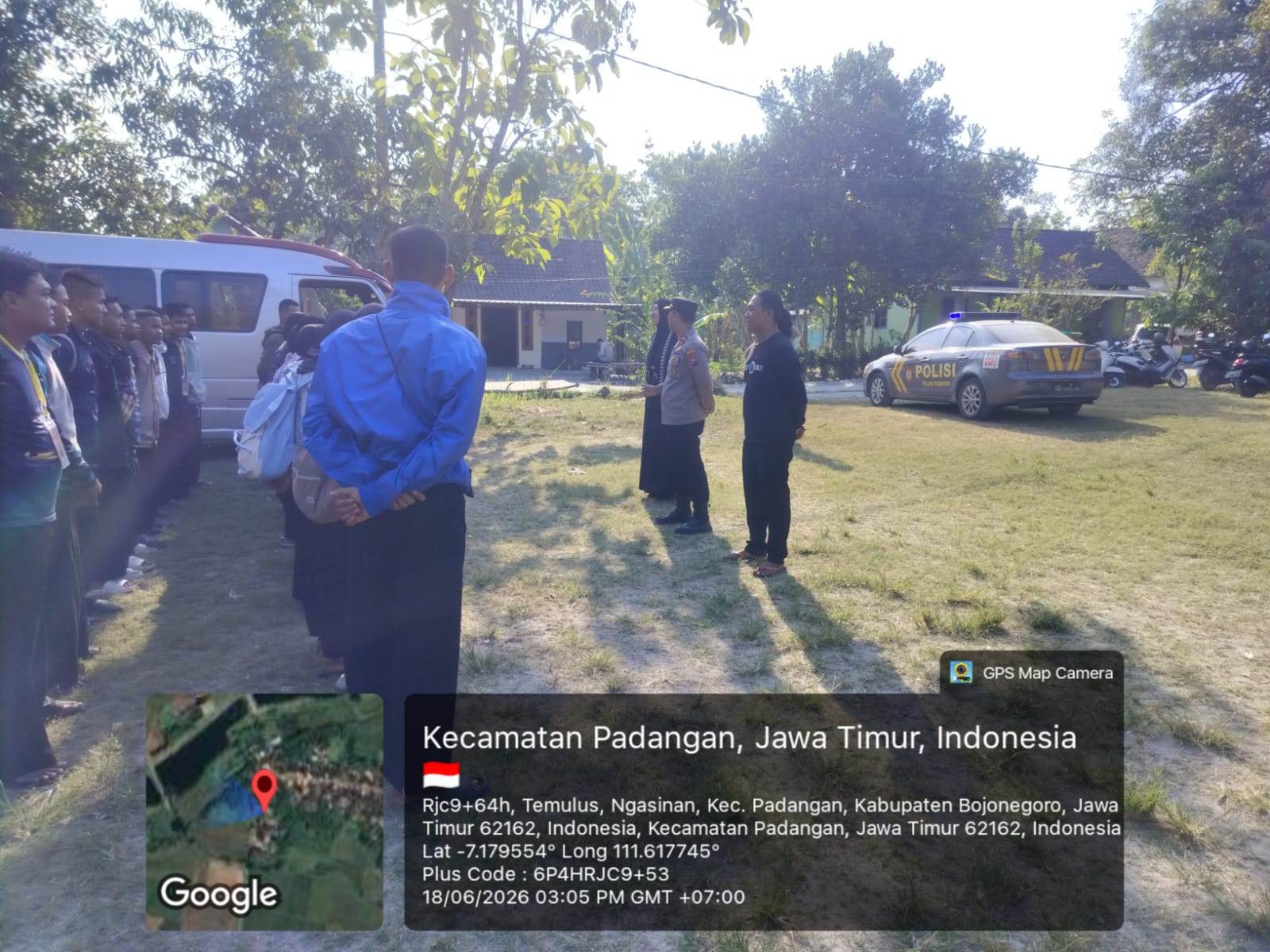 Polsek Padangan Amankan Pemberangkatan dan Pengawalan Calon Warga PSHT Ranting Padangan