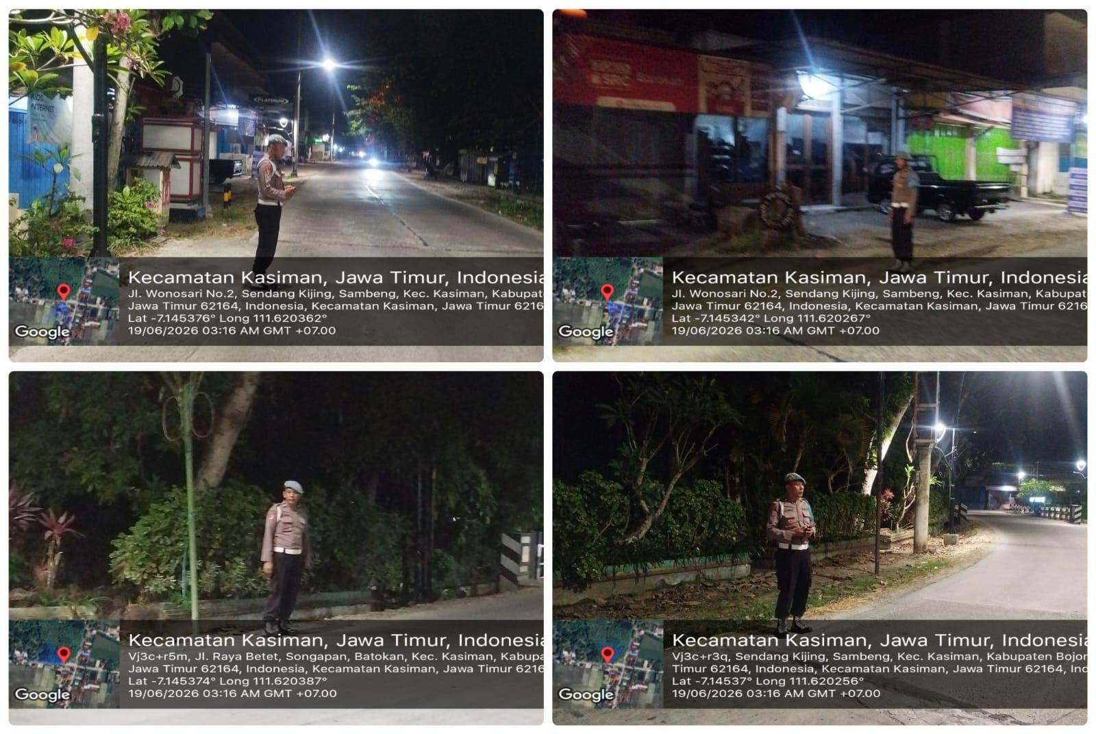 Anggota Polsek Kasiman Melaksanakan Patroli Sapa Fajar