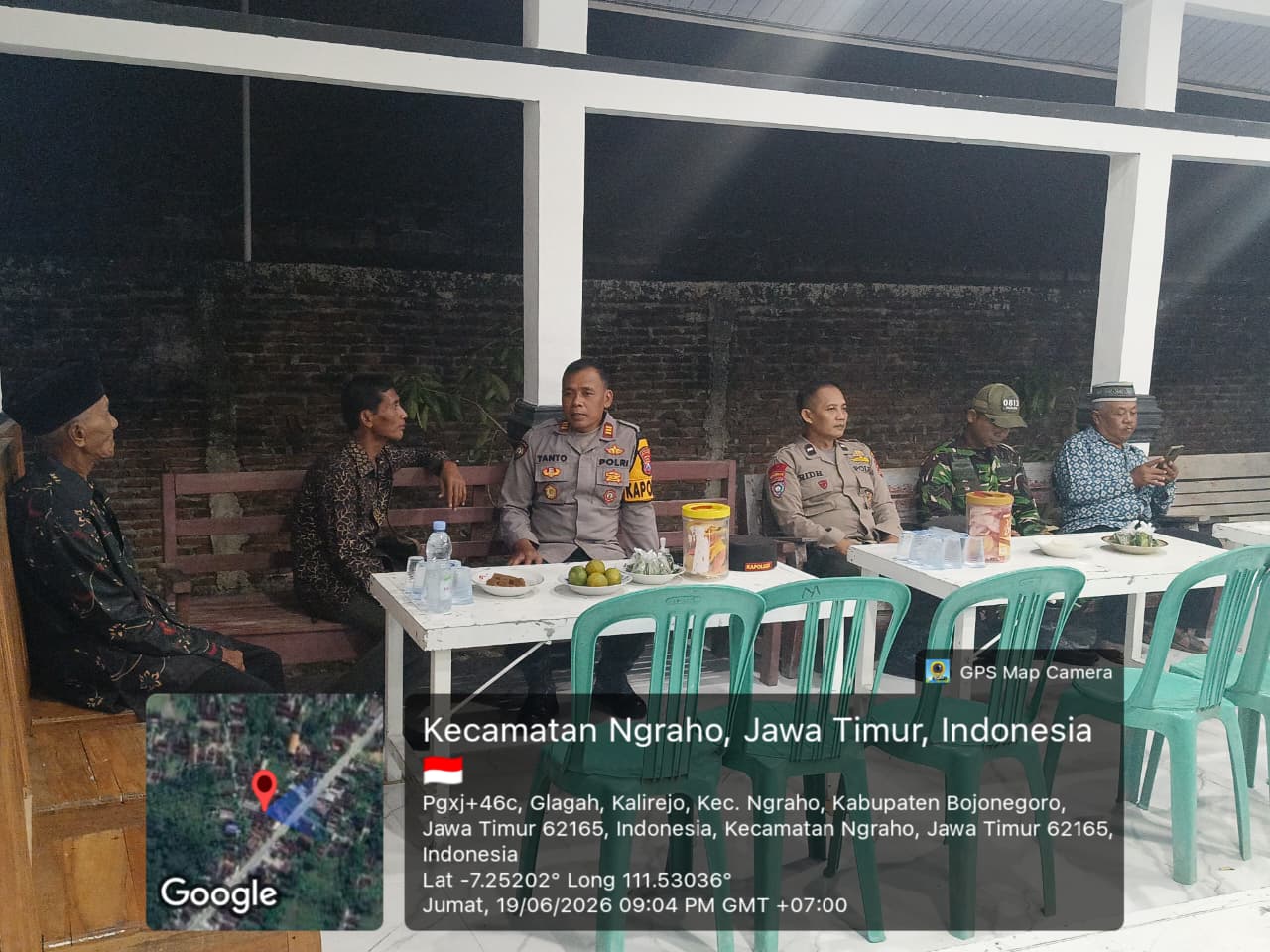 Kapolsek Ngraho dan Bhabinkamtibmas Hadiri Doa Bersama Bersih Desa Kalirejo, Wujud Sinergi Jaga Kamtibmas