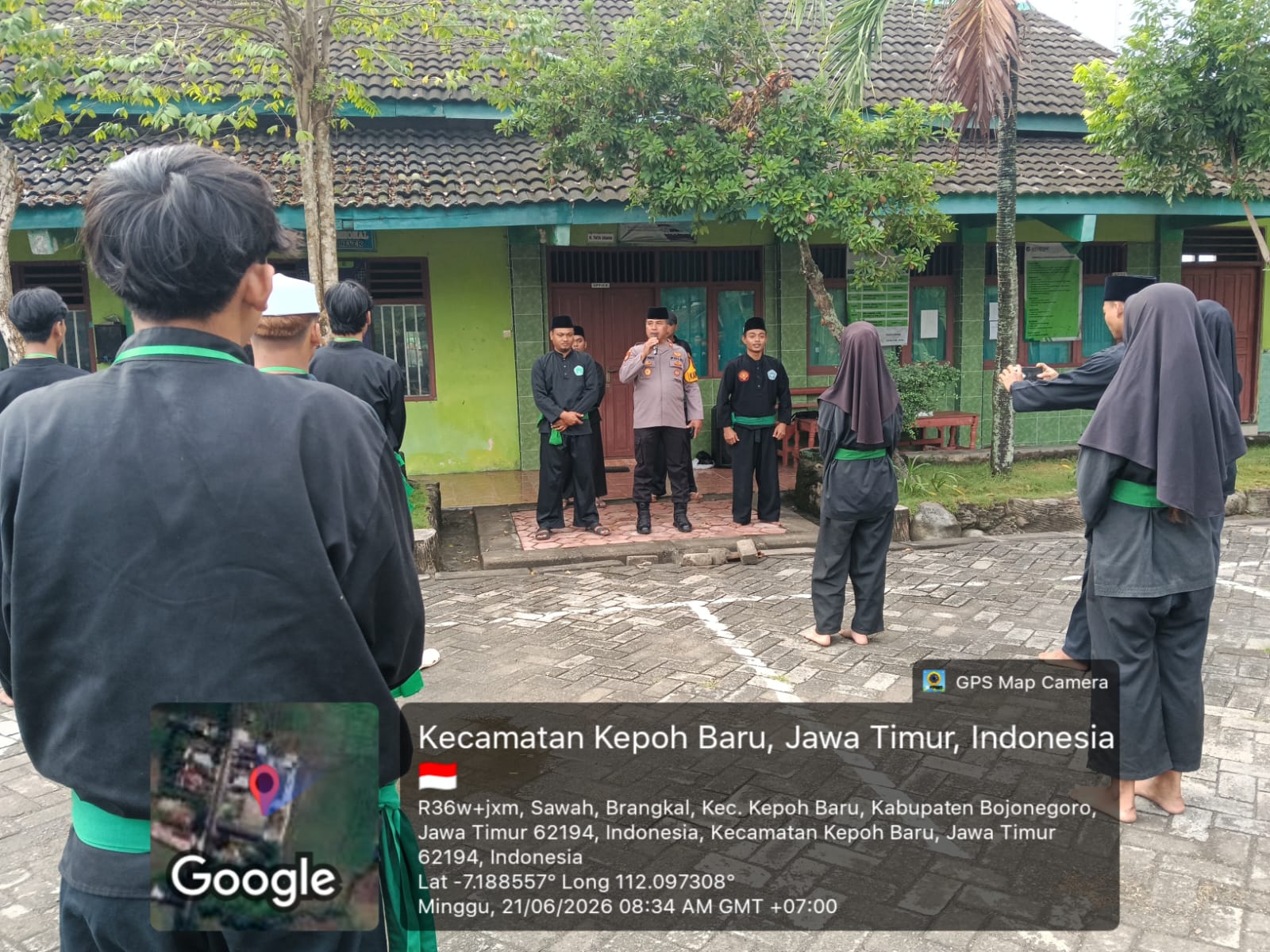 Polsek Kepohbaru Amankan Ujian Kenaikan Tingkat Santri PSNU Pagar Nusa