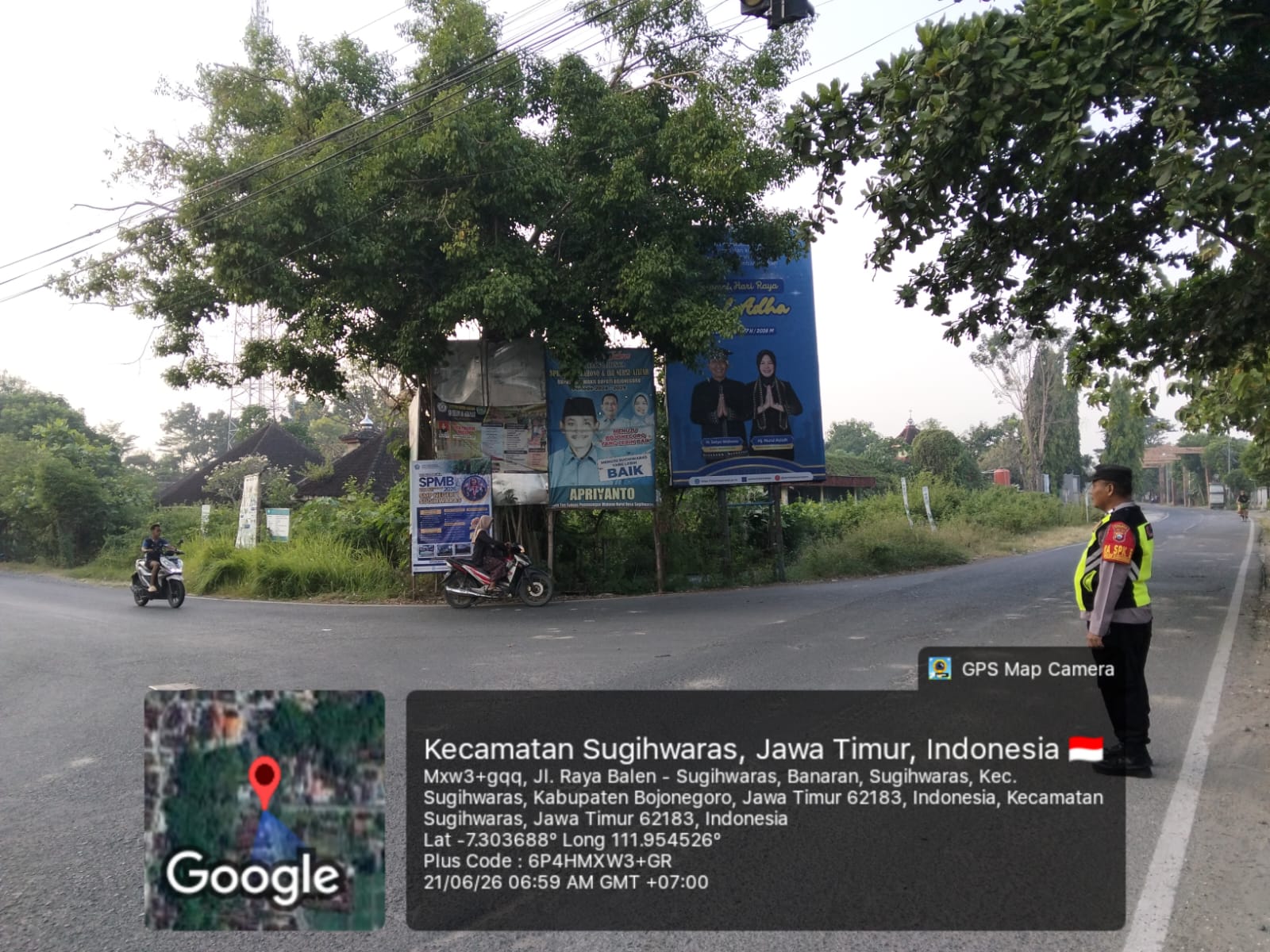 Pastikan Kelancaran Lalulintas , Polsek Sugihwaras Laksanakan Sapa Pagi