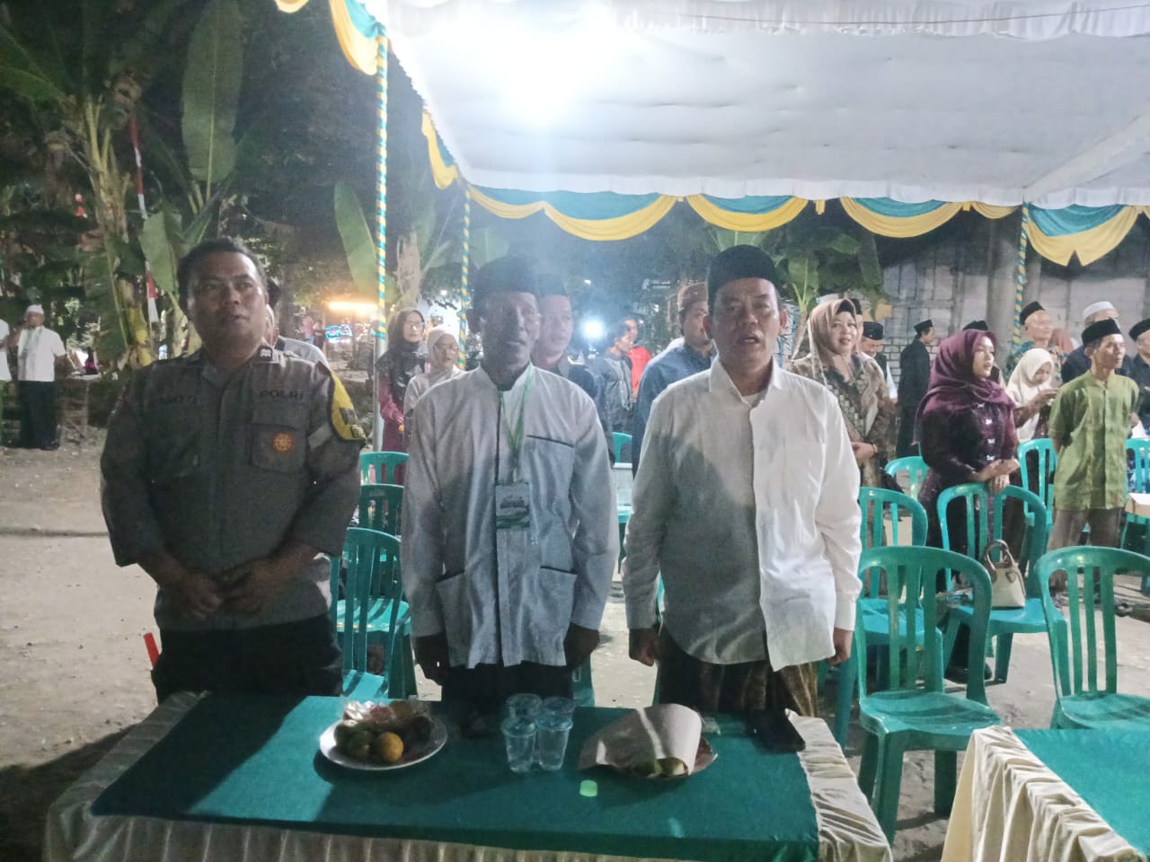 Bhabinkamtibmas Desa Ngraseh Hadir Sekaligus Amankan Giat Shalawat Harlah Ponpes QU Habibana