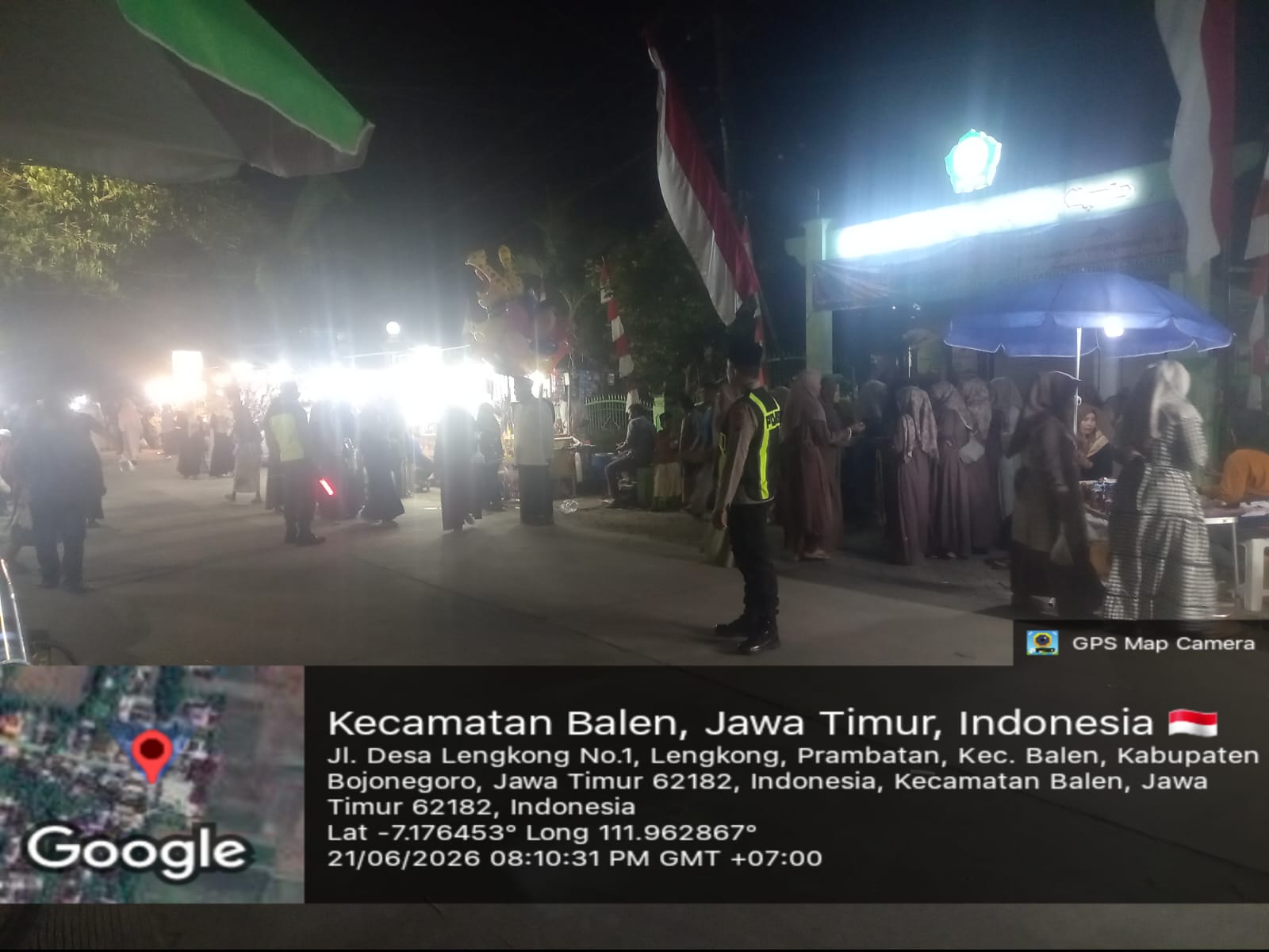Personil Polsek Balen laksanakan pengamanan giat Pengajian Umum