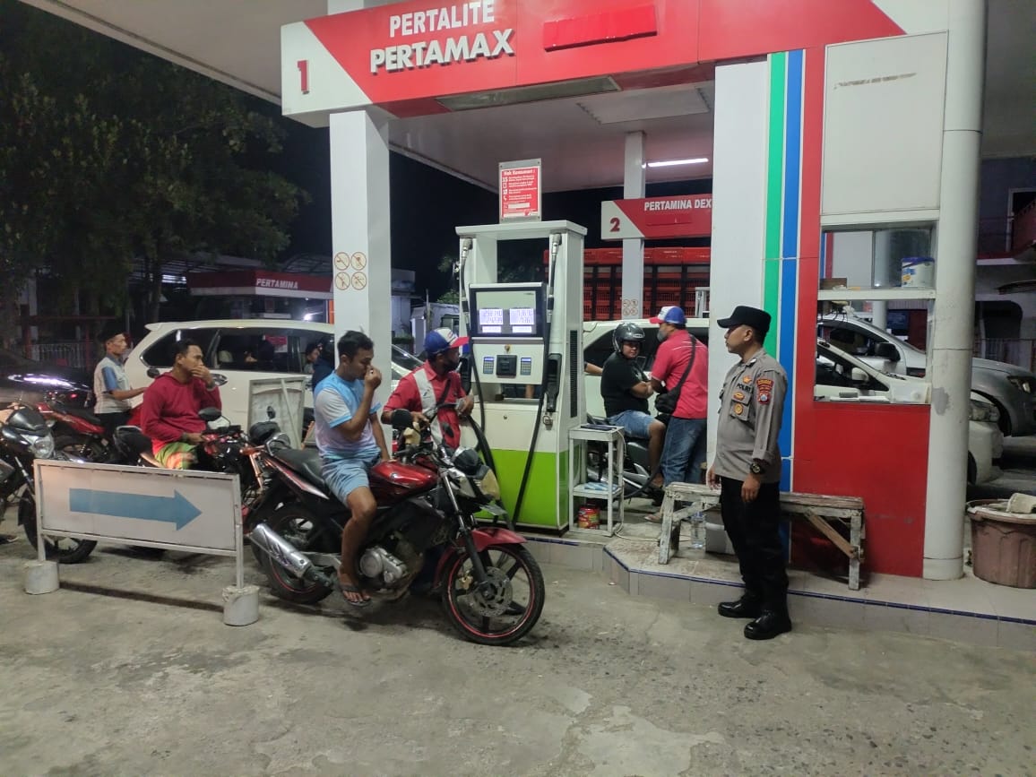 Polsek Dander Intensifkan Patroli Obvit, Sasar SPBU Dander Cegah gangguan Kamtibmas