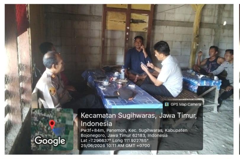 Wujudkan Situasi Aman, Polsek Sugihwaras Laksanakan Cangkruk an dengan Tokoh Organisasi Pencak Silat Kec. Sugihwaras