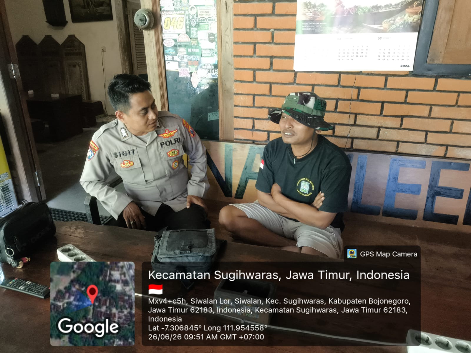 Wujudkan Situasi Aman, Polsek Sugihwaras Laksanakan Cangkruk an dengan Tokoh Organisasi Pencak Silat Kec. Sugihwaras