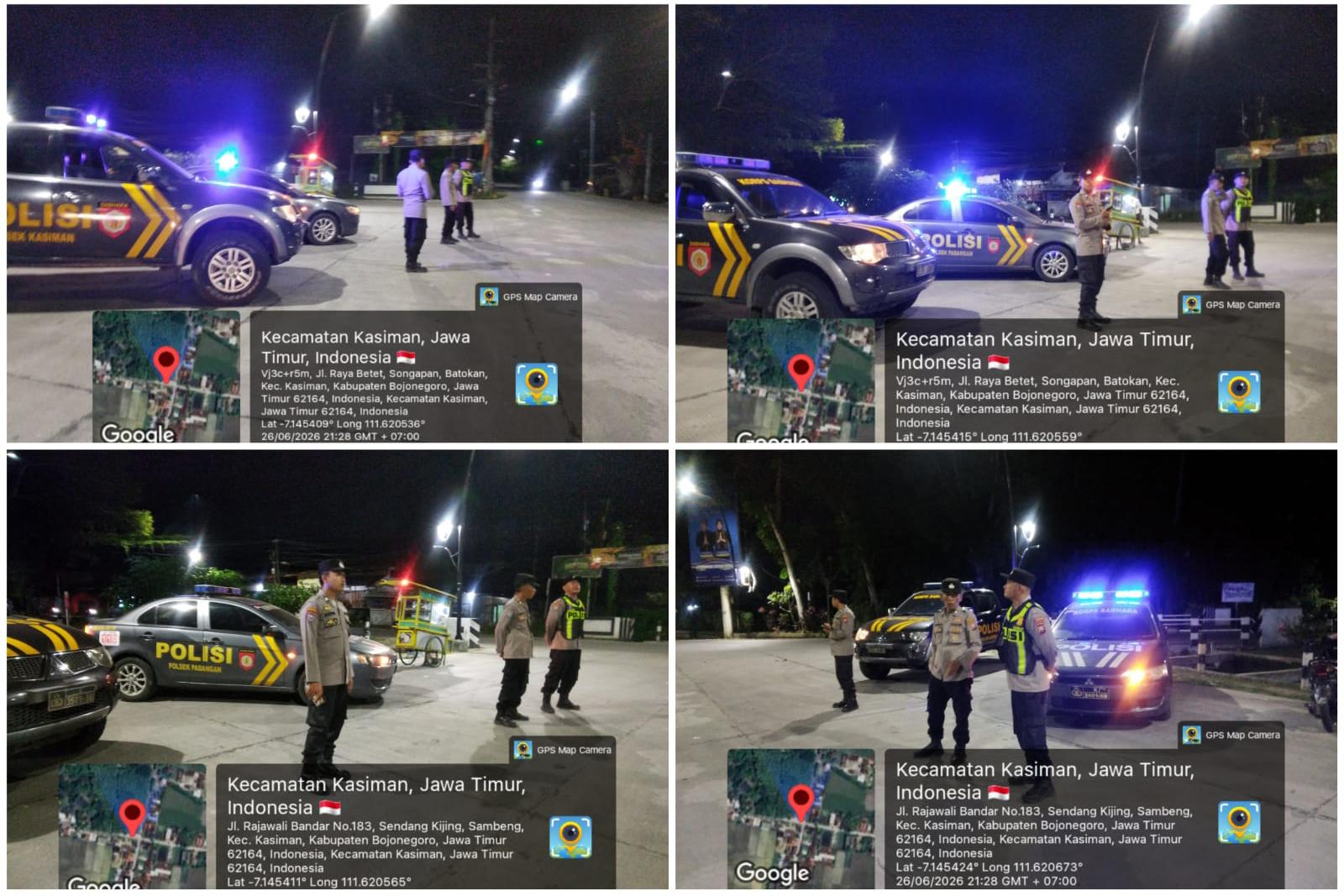 Polsek Kasiman Melaksanakan Patroli Bersinggungan Dengan Polsek Padangan*