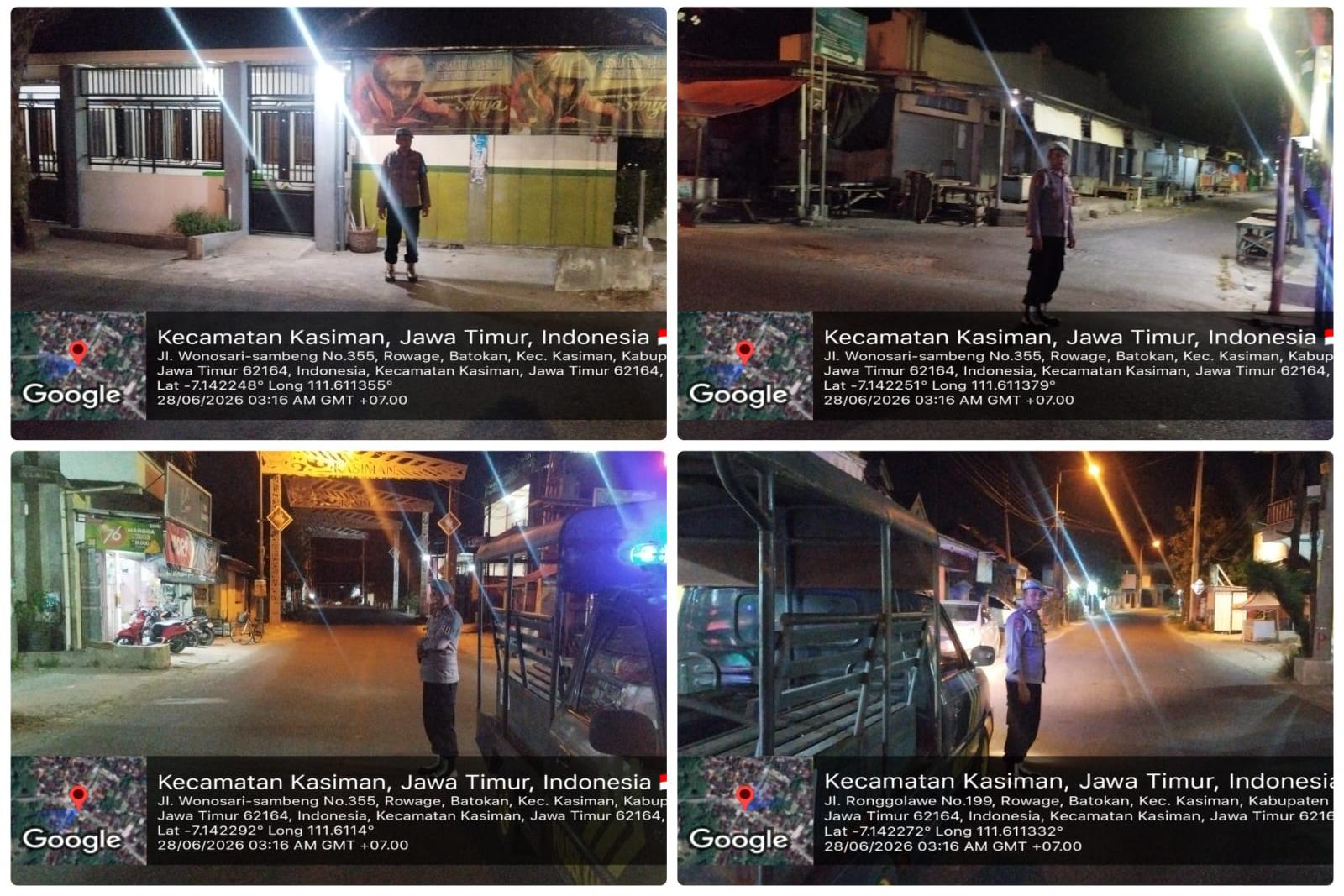 Anggota Polsek Kasiman Melaksanakan Patroli Sapa Fajar