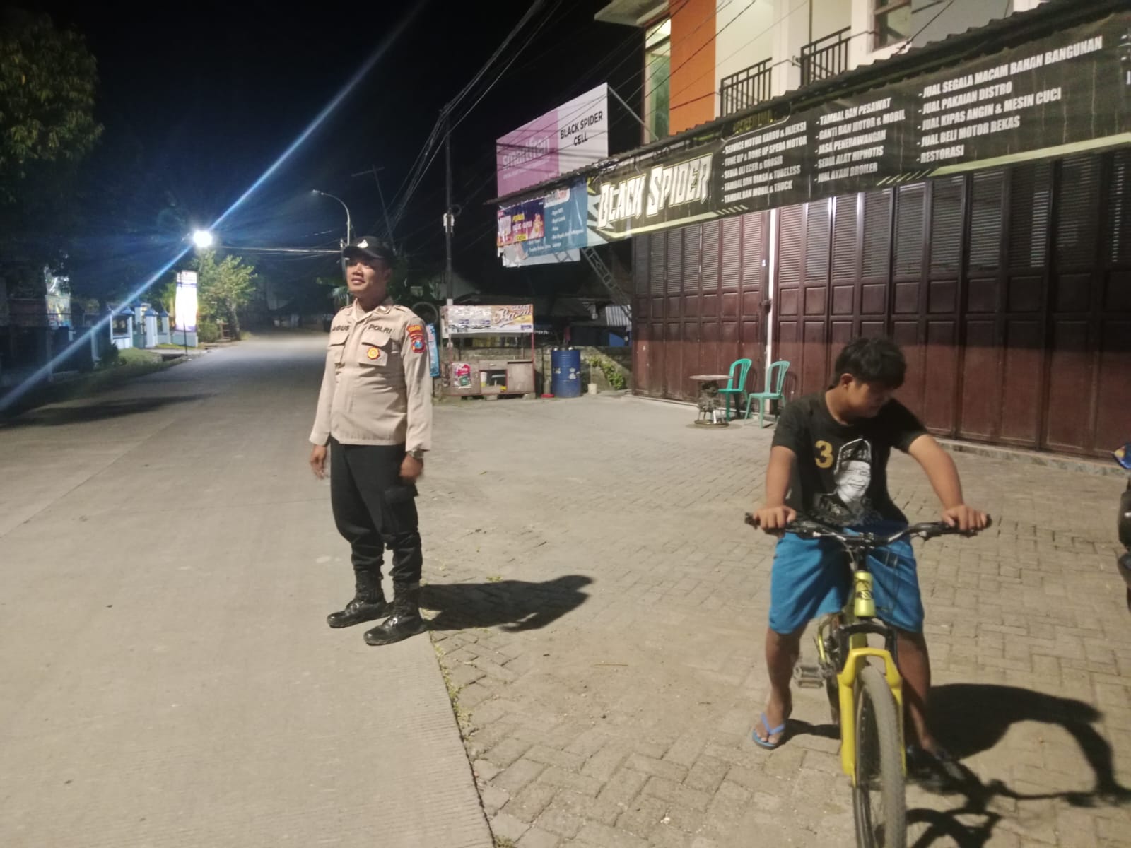 Antisipasi Balap Liat Polsek Ngasem Gelar Patroli Dini Hari