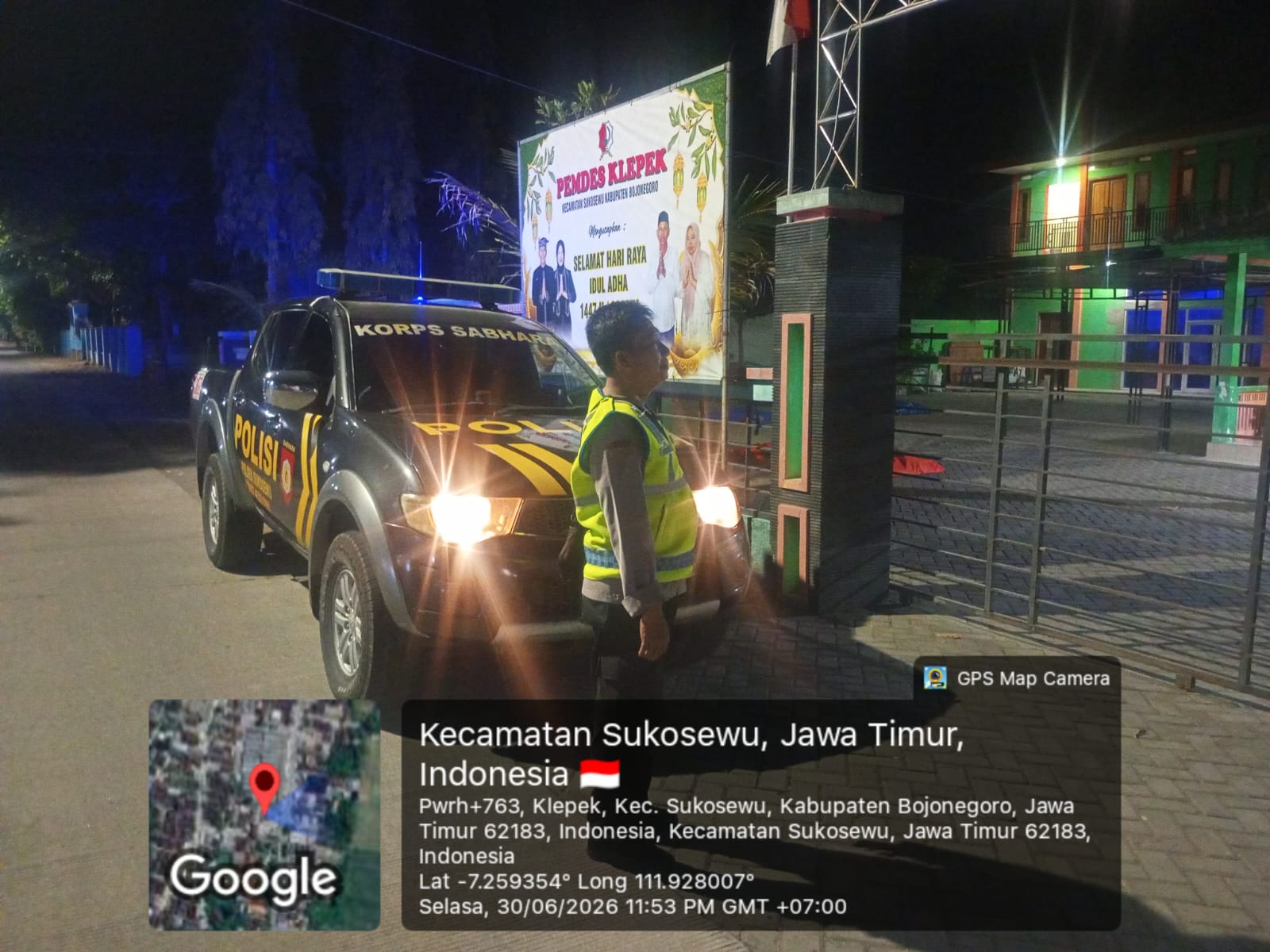 Anggota Polsek Sukosewu laksanakan Patroli Malam