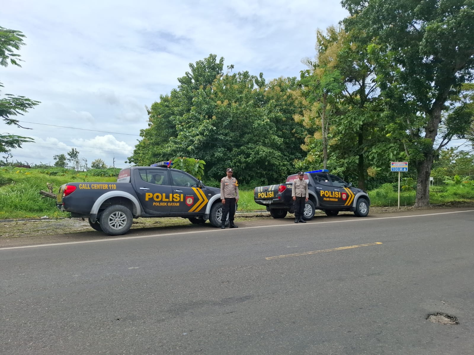 CEGAH BALAP LIAR GANGUAN KAMTIBMAS POLSEK GAYAM DAN POLSEK PURWOSARI GELAR PATROLI BERSINGGUNGAN