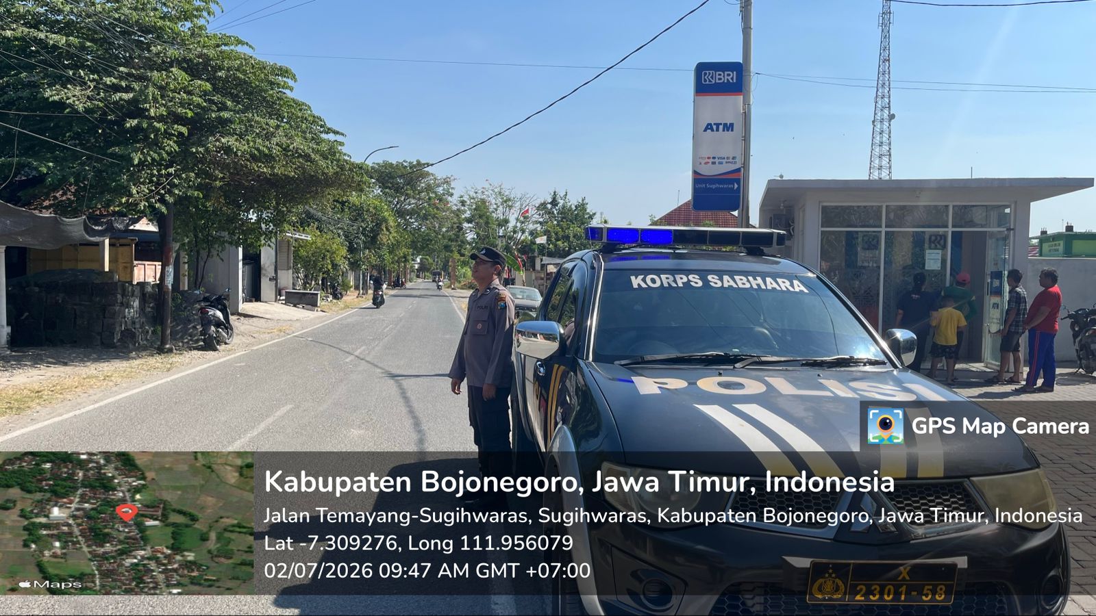 Patroli Sapa Siang Polsek Sugihwaras guna antisipasi gangguan Kamtibmas