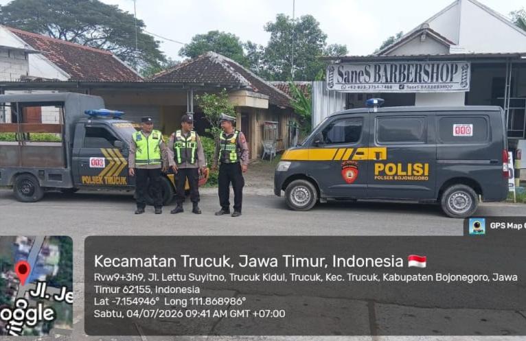 Polsek Bojonegoro Kota dan Polsek Trucuk Gelar Patroli Bersinggungan, Perkuat Keamanan Wilayah Perbatasan