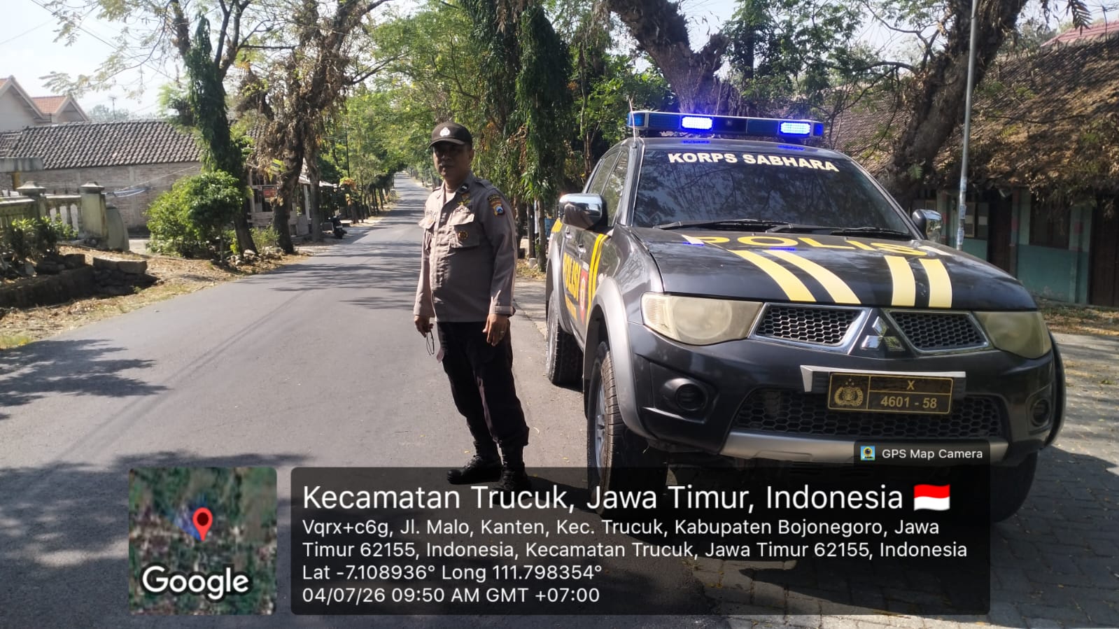 Patroli Sapa Siang Polsek Trucuk, Antisipasi Gangguan Kamtibmas