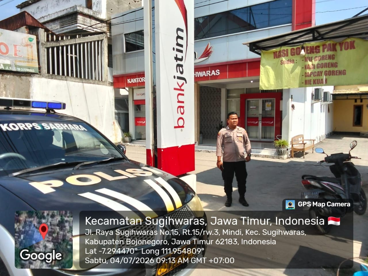 Patroli Sapa Siang Polsek Sugihwaras guna antisipasi gangguan Kamtibmas