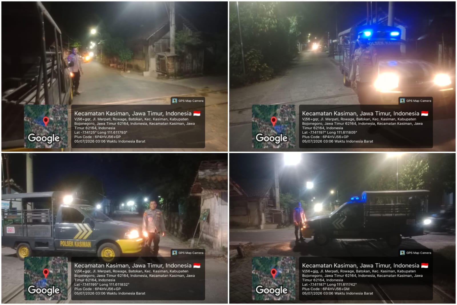 Polsek Kasiman Tingkatkan Patroli Malam Minggu Dan Dini Hari