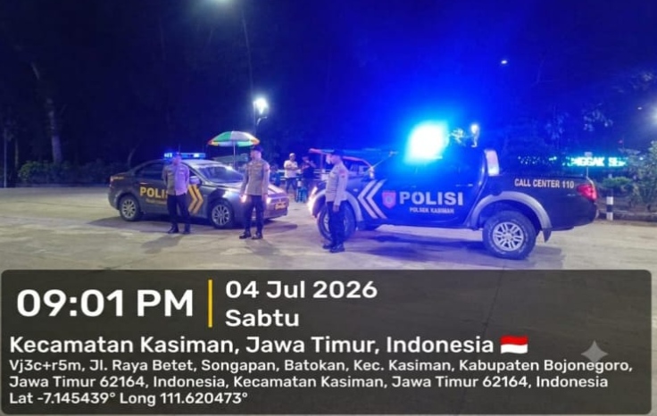 Tingkatkan Situasi Kamtibmas di Wilayah Bojonegoro, Polsek Padangan Laksanakan Patroli Bersinggungan