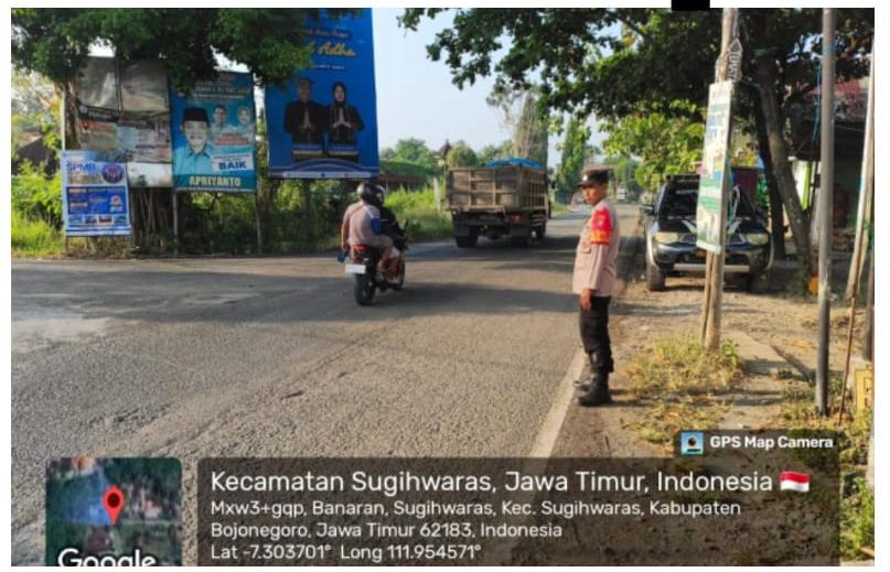 Pastikan Kelancaran Lalulintas , Polsek Sugihwaras Laksanakan Sapa Pagi
