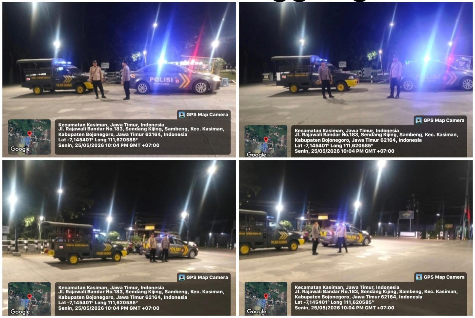 Polsek Kasiman Melaksanakan Patroli Bersinggungan Dengan Polsek Padangan