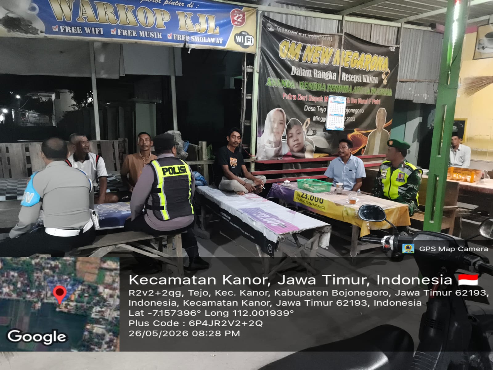 Polsek Kanor Tingkatkan Patroli Malam Cegah Gesekan Sekaligus Beri Himbau