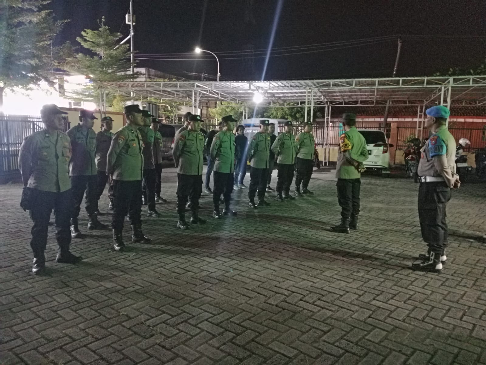 Polsek Ngasem Gelar Apel Pengamanan Malam Takbir Idul Adha