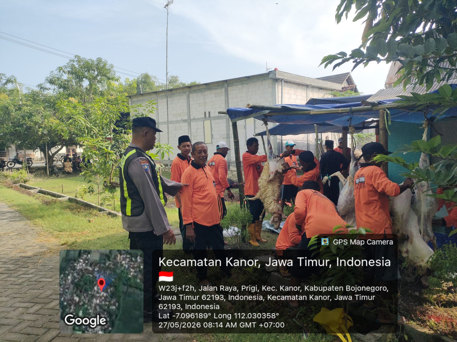 Polsek Kanor  Amankan Hari Raya Idul Adha.