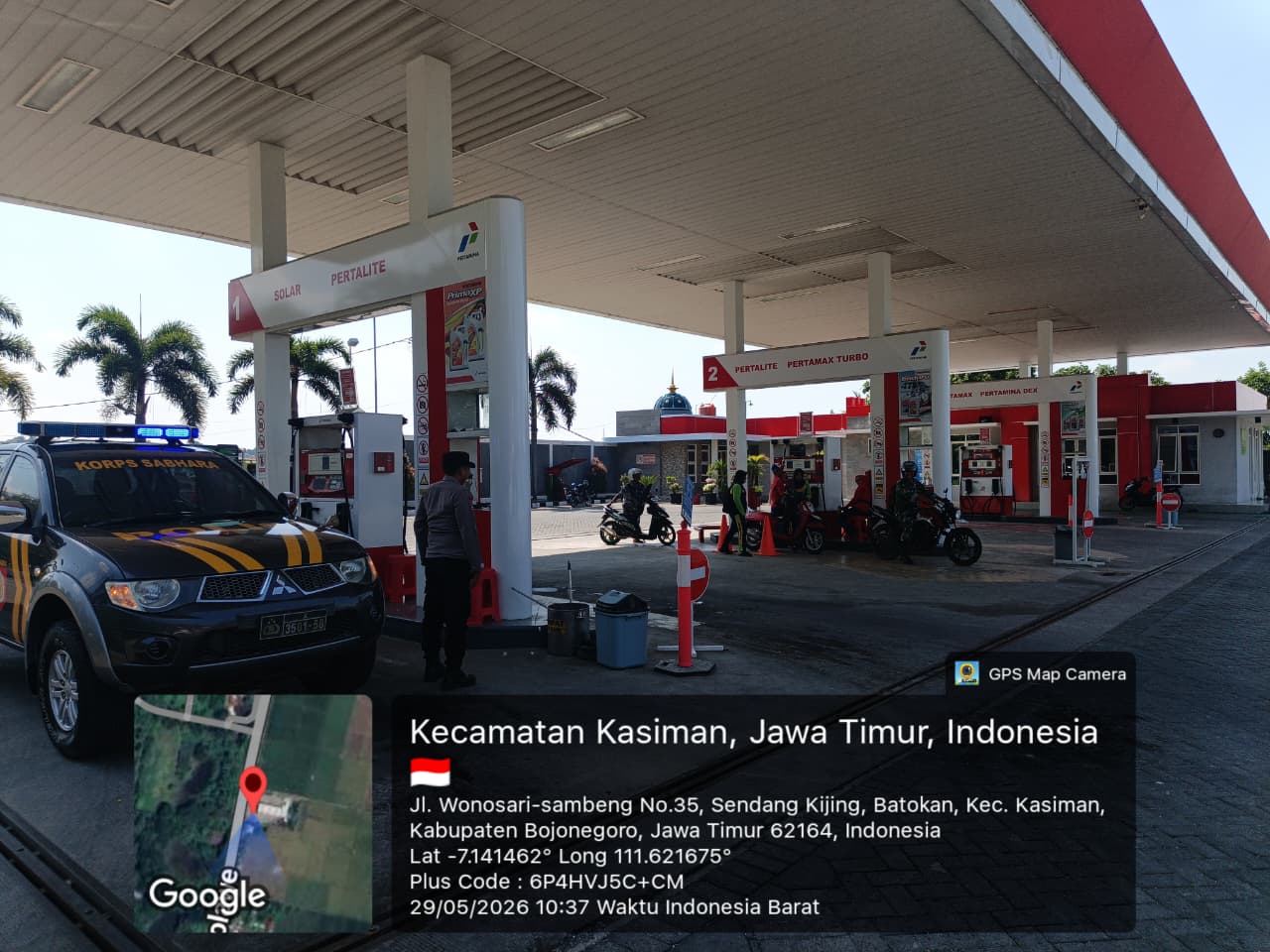 Pastikan Stok BBM Aman, Polsek Kasiman Patroli SPBU