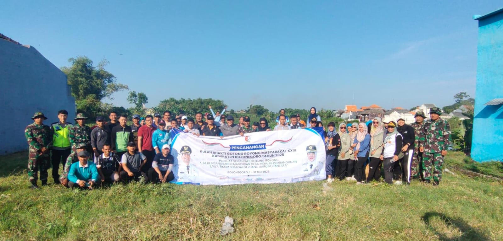 Polsek Bojonegoro Kota Hadiri Bulan Bakti Gotong Royong Masyarakat di Kelurahan Ngrowo