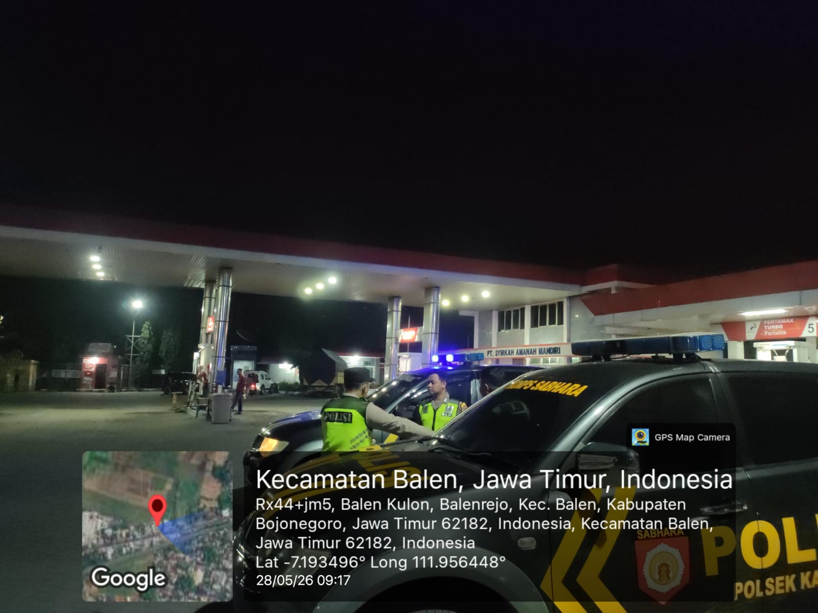 Patroli Bersinggungan Polsek Kapas dengan Polsek Balen